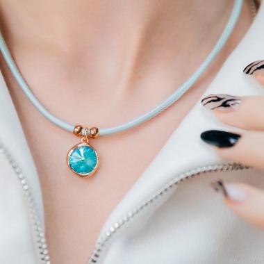 Колье Fiore Luna, Aquamarine